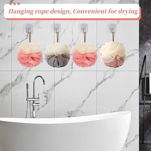 Miniatura 6 de Esponja de esponja de baño para la espalda, esponja de ducha de malla suave, exfoliante, puf, bola de ducha, esponjas de baño para mujeres y