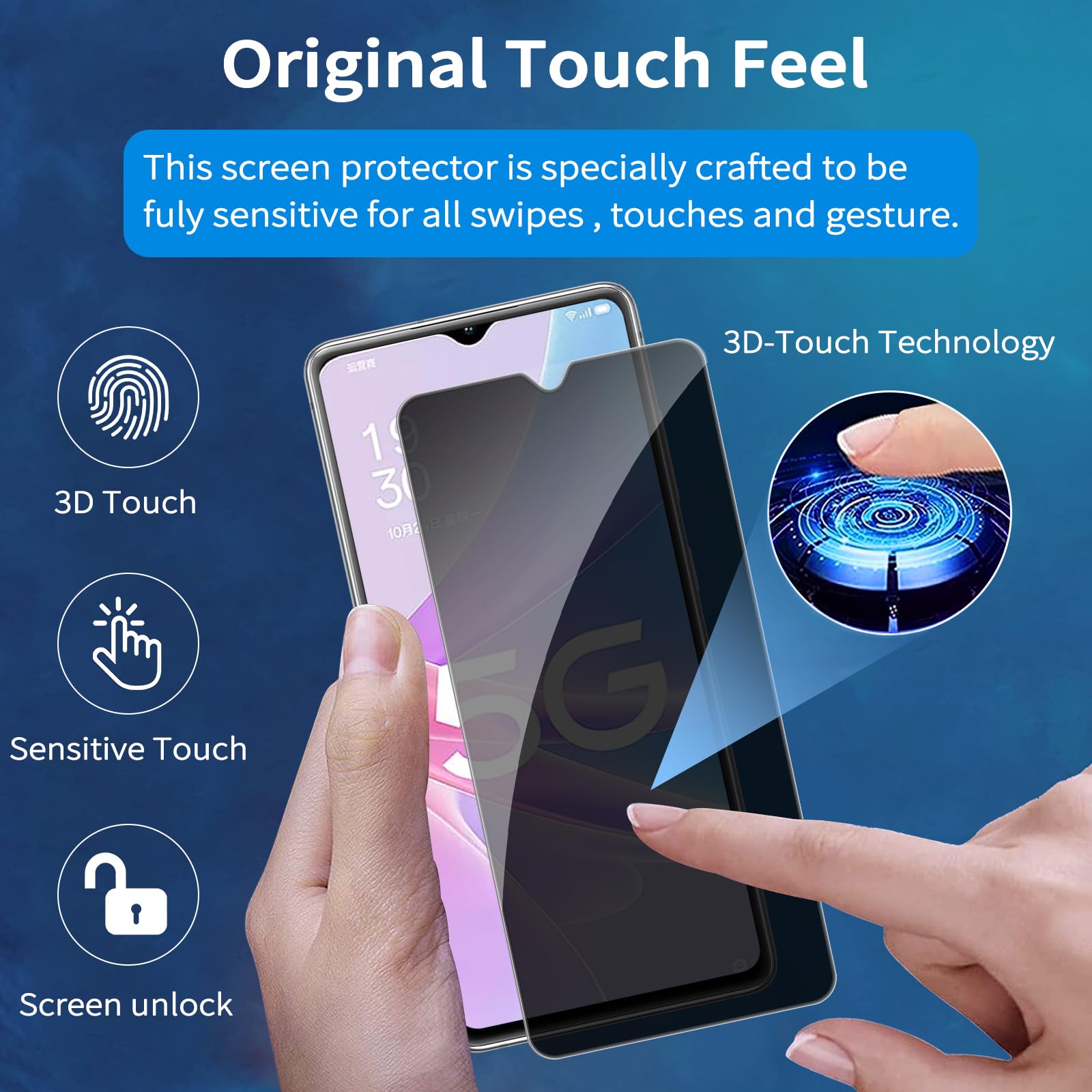 chejuza vetro temperato opaca per Oppo A78 5g/Oppo A77 [2 Pezzi],Durezza 9H,Alta Definizione Protezione Pellicola Salvaschermo,Antiriflesso, Anti-Impronte