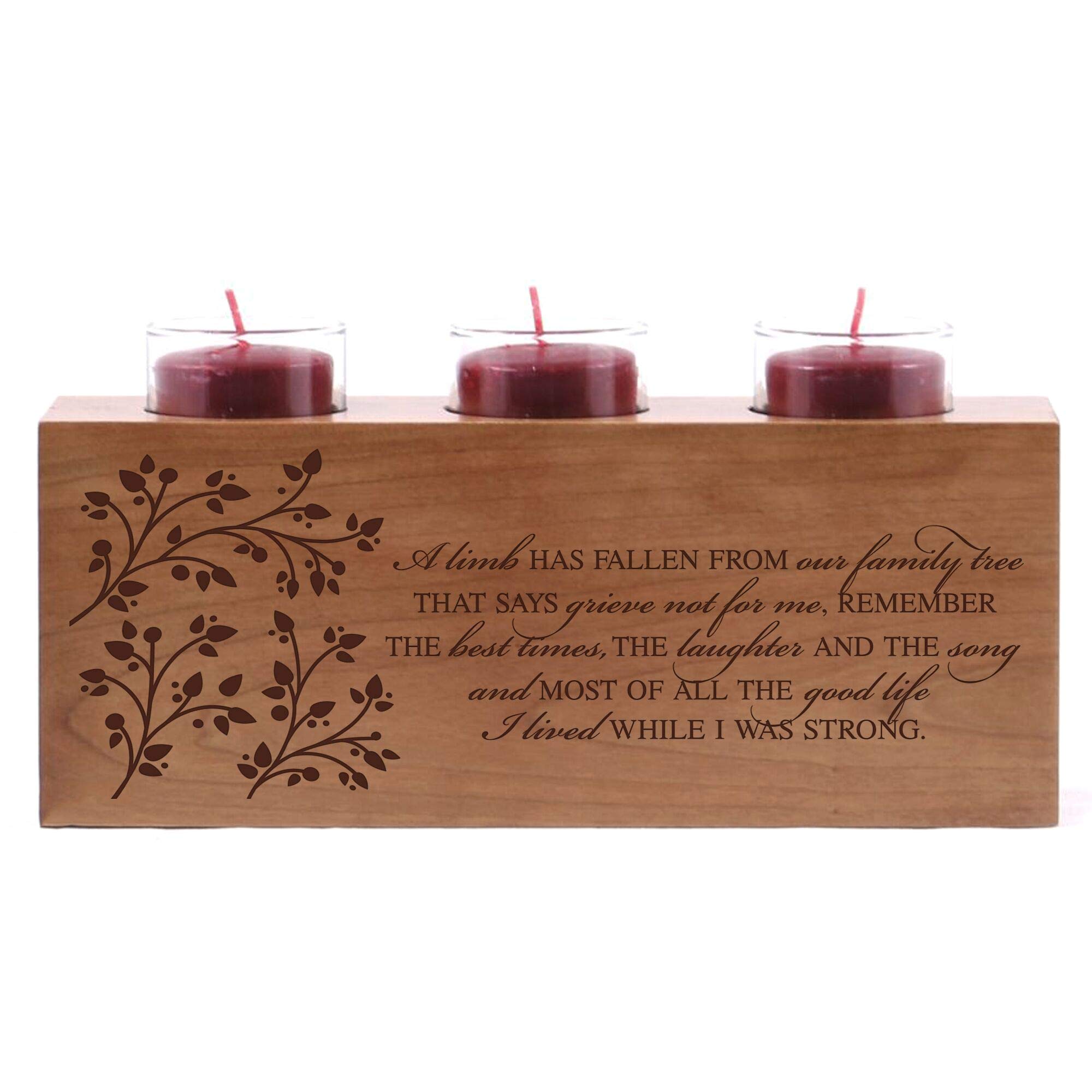 Lifesong MIlestones Personalized Engraved Memorial Votive Candle Holder 10x4x4 Those Who We Love Loss of Parents, Father, Mother Sympathy Gift