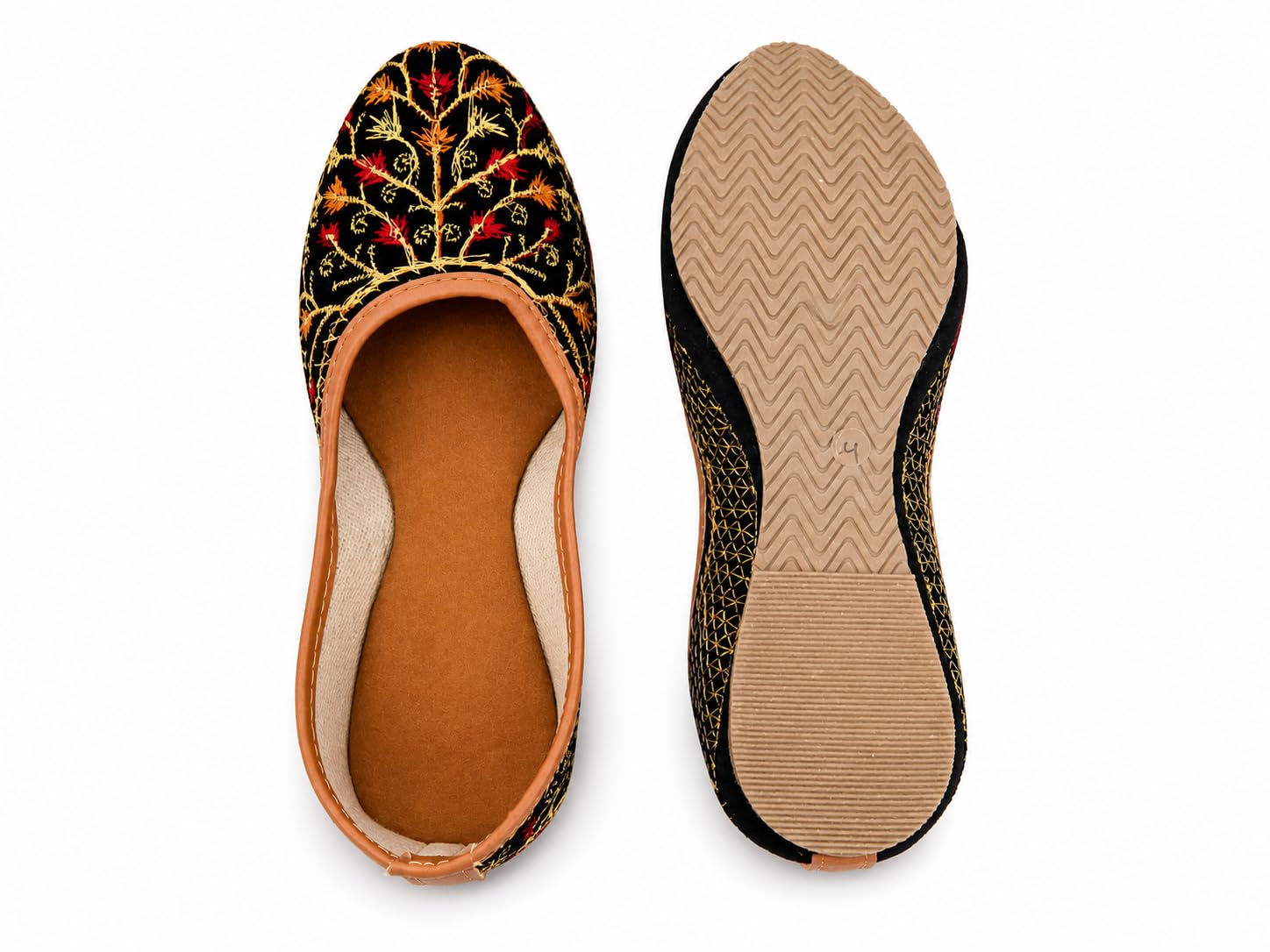 Embroidered Ethnic Jutti for Women | Traditional Ethnic Slip-On Footwear | Comfortable Casual, Festive & Flat Shoes-image-36