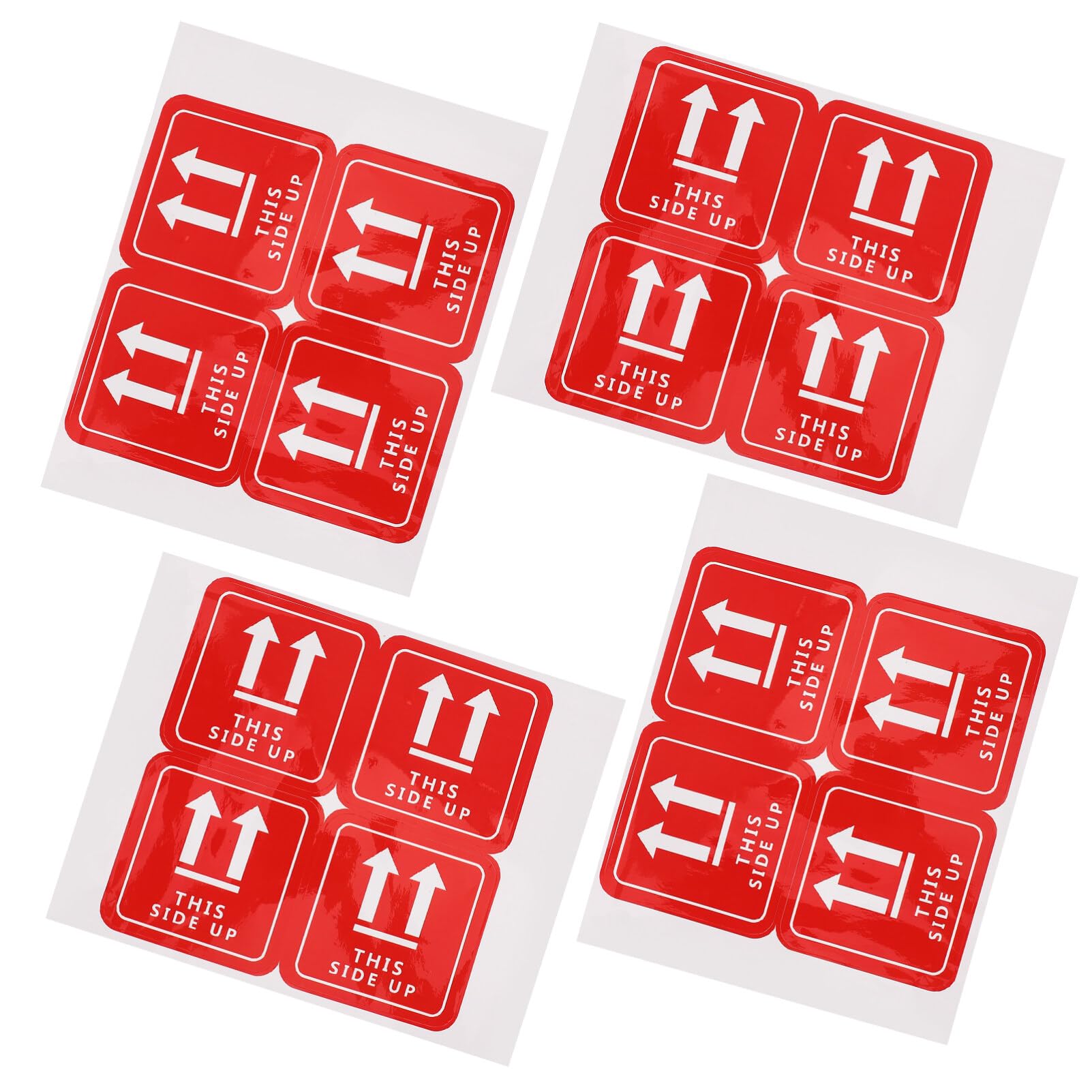 OUNONA 16 Pack Warning Stickers Shipping Packing Fragile Caution Anti-falling Waterproof Pvc Labels