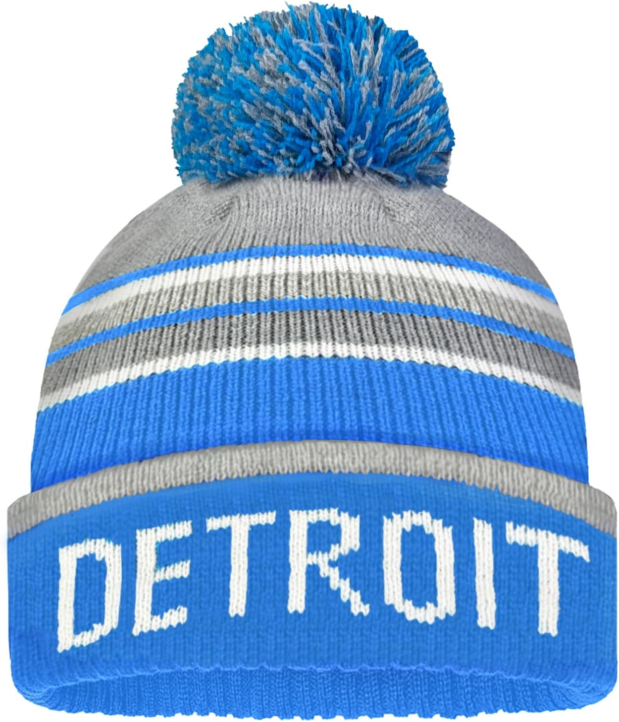 Vintage Cuffed Knit Beanie with Pom-Pom – Winter Hat Skull Warm Thick Cap for Men, Women & Fans