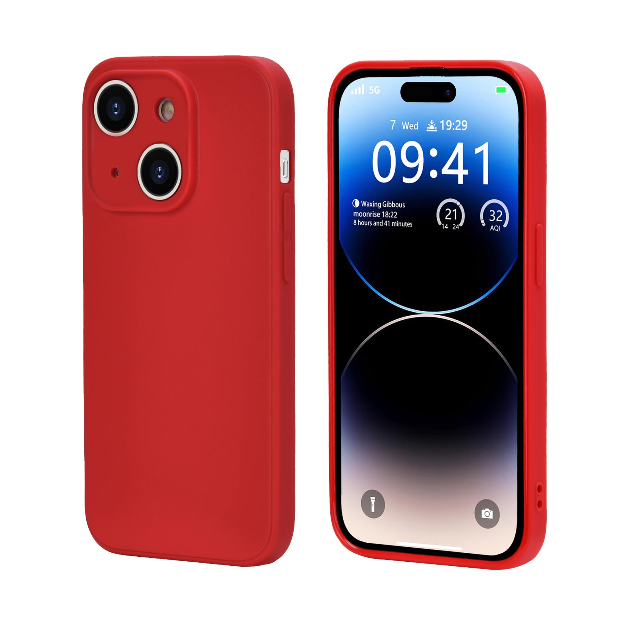 Photo 1 of *BUNDLE OF TWO* Compatible with iPhone 14 6.1 Inches Case,New Upgraded Military-Grade Shock-Proof Camera Lens Provides Full Body Protection for Men and Women(Red) iphone 14 red