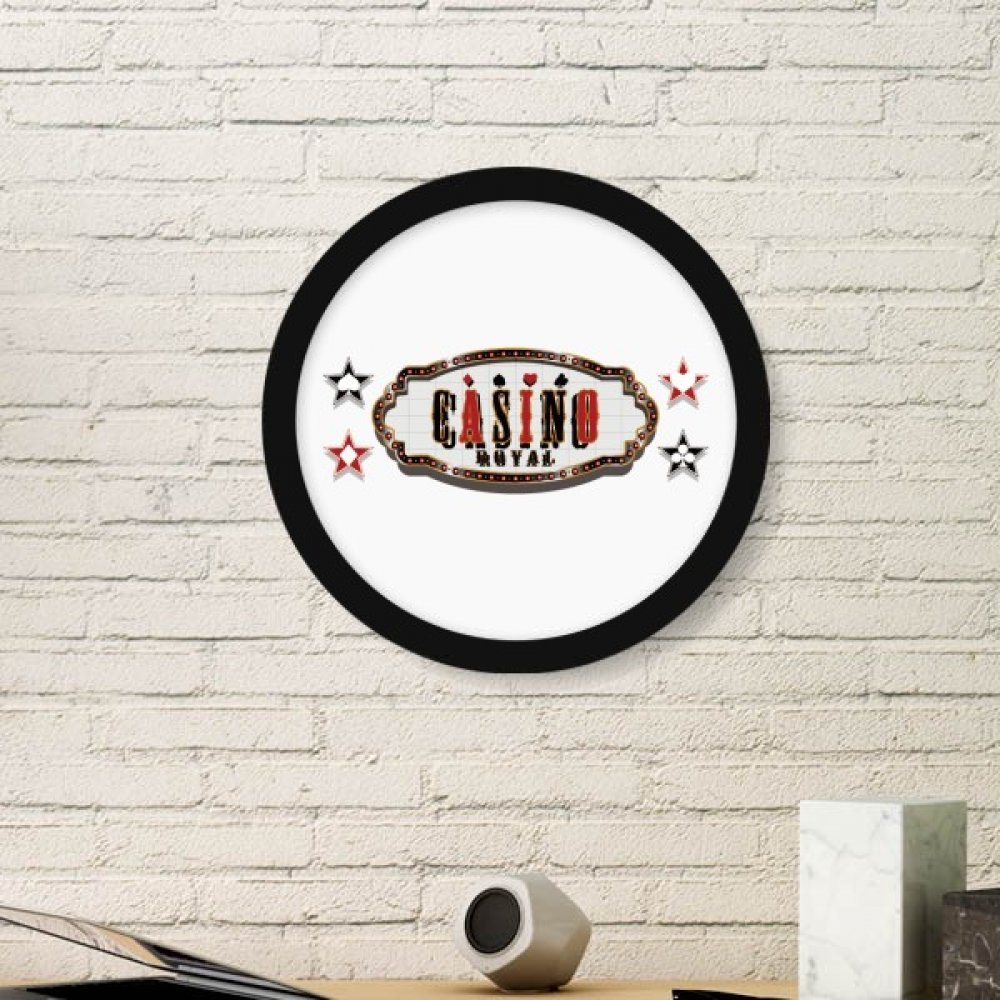 Cadre photo en bois rond Casino rouge noir pour decoration de salon chic