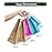 AZOWA Gift Bags Small Kraft Paper Bags with Handles (5 x 3.1 x 8.2 in, Purple, 25 Pcs)