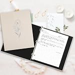 Lanpn Letter Size A4 3 Ring Binder 2 Packs, Linen Cover 1 inch Round Rings Can Holds 8.5" x 11" Paper for Office School Home Journaling Collections (Beige)