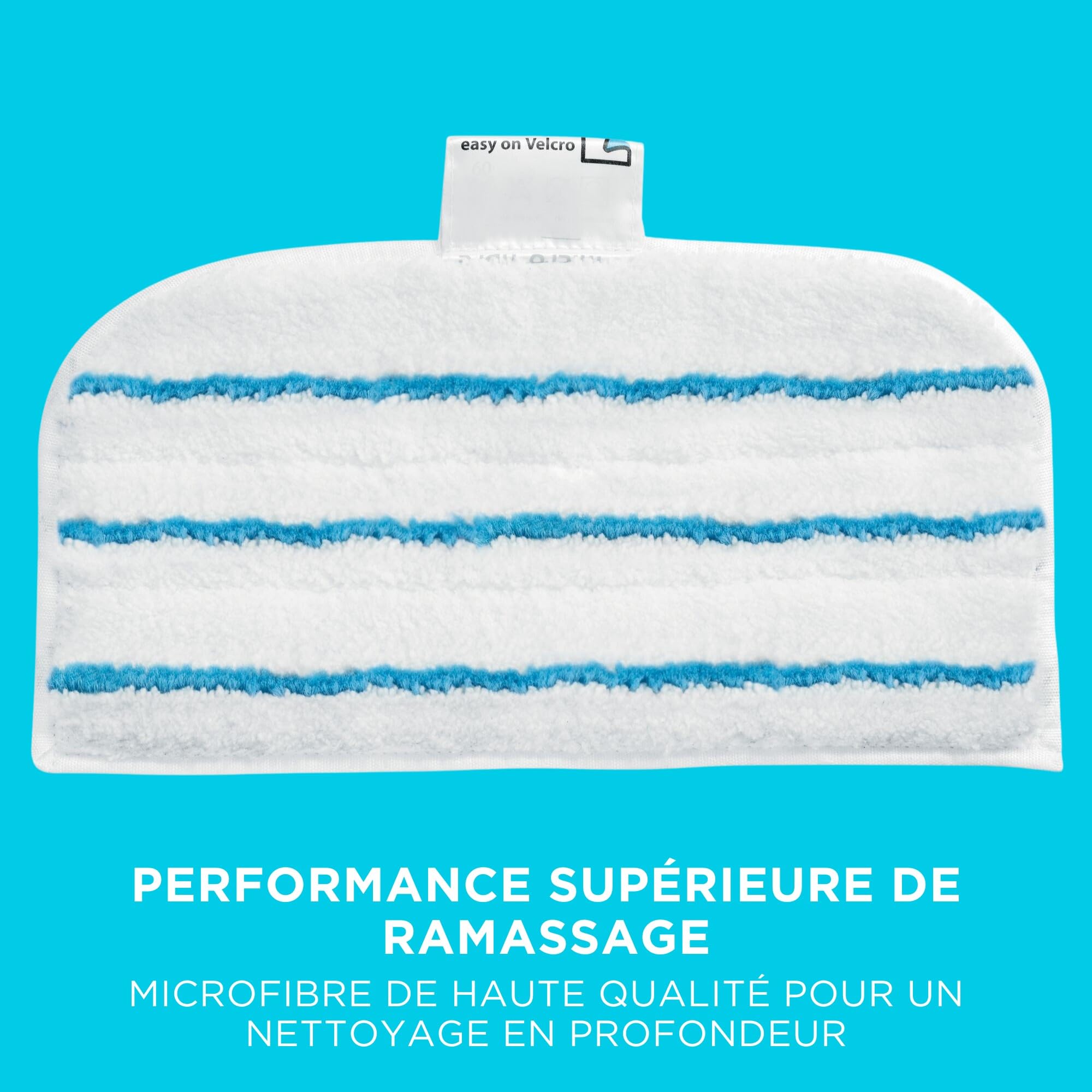 BLACK+DECKER Tampon de Remplacement pour Balai Vapeur AutoSelect (Paquet de 2) avec Technologie Easy-Glide, FSMP20-XJ