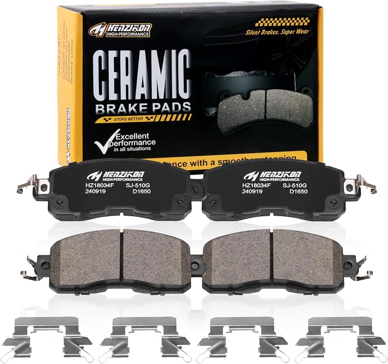 Pastilhas de freio dianteiras cerâmicas HYFTJYZ HZ1650 para Nissan Altima e Leaf – 1 conjunto