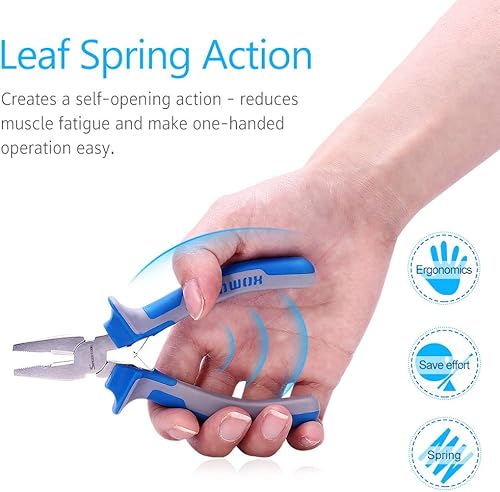 Miniatura 17 de SPEEDWOX Alicates de punta de aguja de 6 pulgadas, mini alicates de precisión de nariz extra larga, mandíbulas planas delgadas y microfuncionales