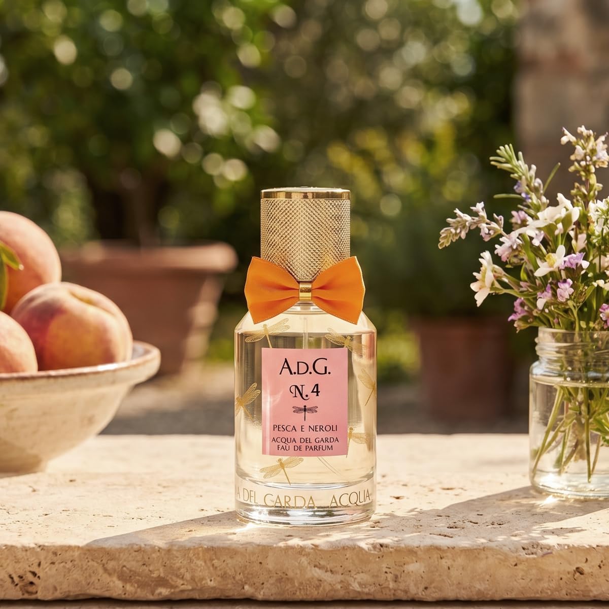 ADG N.4 Melocotón y Neroli Eau de Parfum 50 ml – Perfume afrutado floral, fragancia con notas de melocotón, neroli y almizcle – Made in Italy