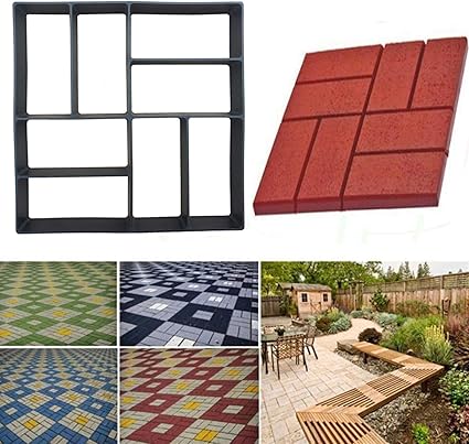 Amazon Com Wisfor Concrete Mold 16 X 16inch Stepping Stone Molds Paver Walk Maker Mould For Garden Path Paving Molds For Yard Patio Walkway Paving Pavement Path Walk Maker Diy Patio