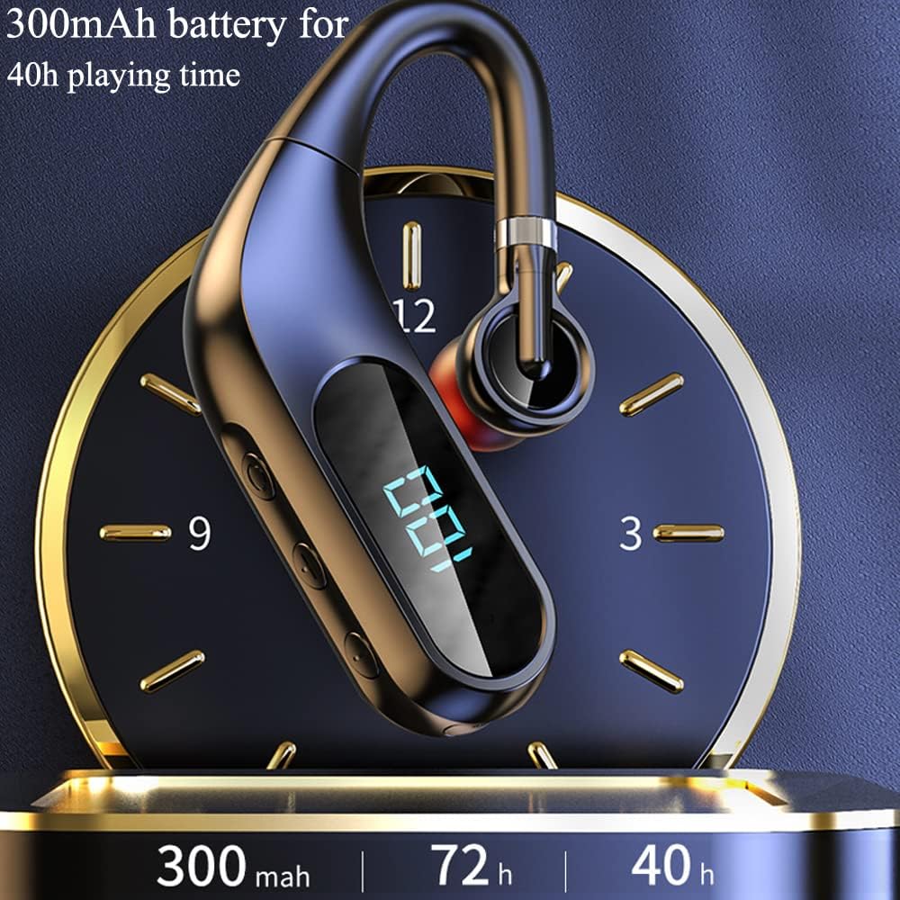 🛒 Flash Sale LUISPORT True Wireless Earbuds Single Bluetooth Headphones Bluetooth Earbuds LED Wireless Headphones Bluetooth Earphones Wireless Earphones (KJ10-Black)