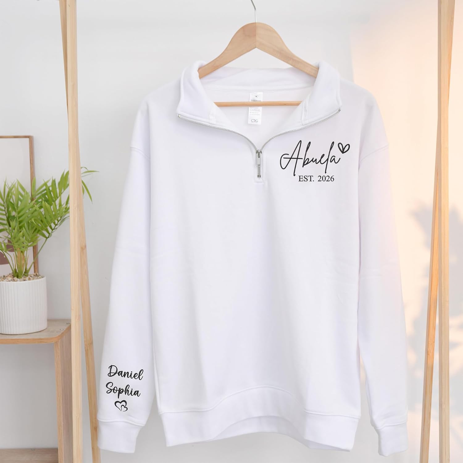 Grandma Custom Quarter Zip Sweatshirt, Mama Sweatshirt, Custom Mama Gifts, Christmas 2025 Gift - Image 3