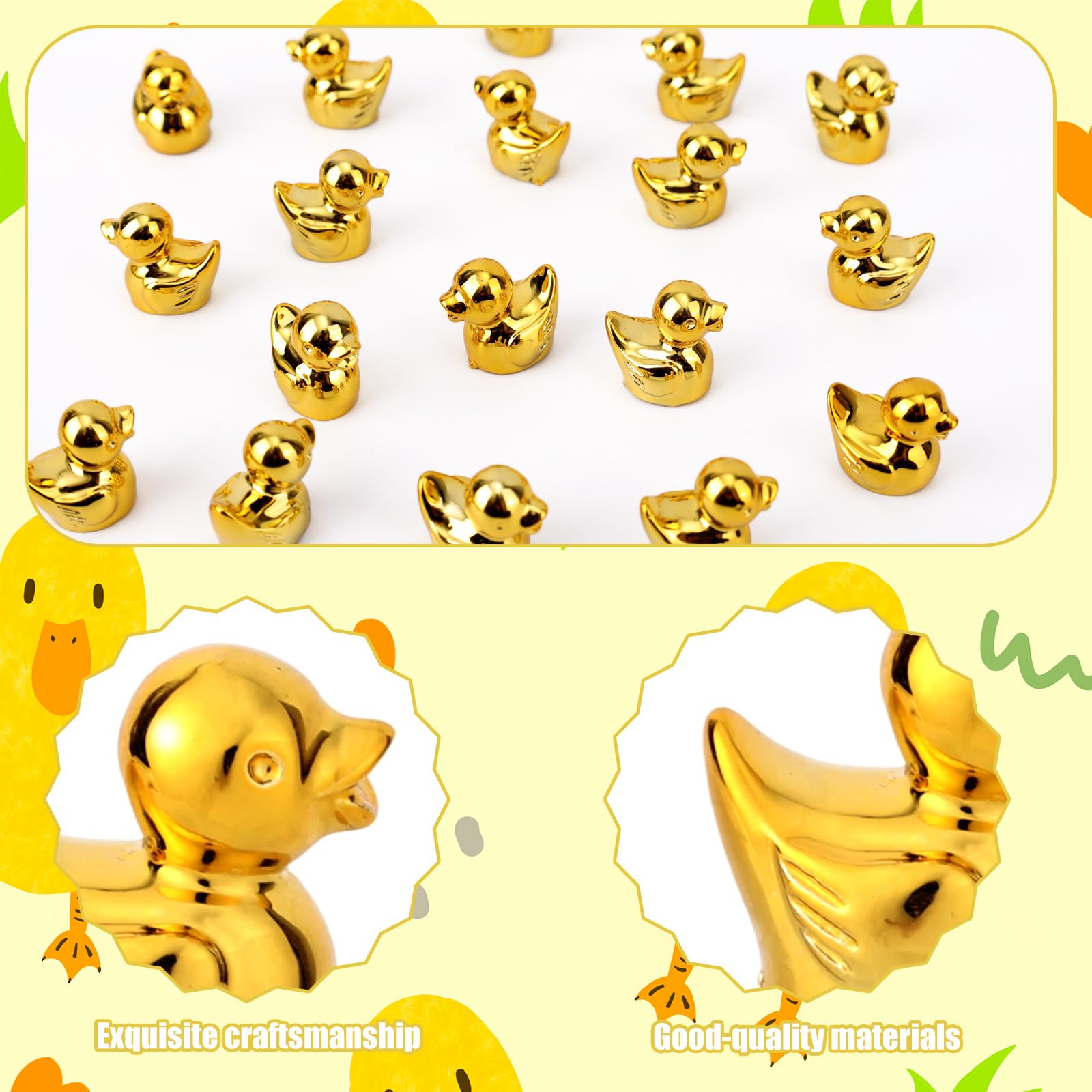 Penitue 50pcs Mini Golden Ducks - Image 4