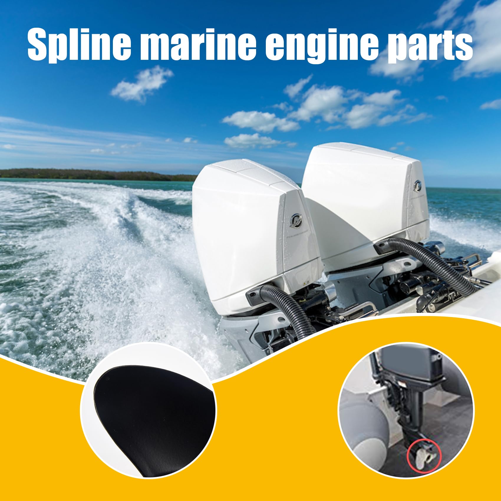 Elica fuoribordo per Tohatsu Mercury Mariner 4Hp 5Hp 6Hp 7.8x9 Barca Vite 3 Lama 12 Spline Marine Parte Motore