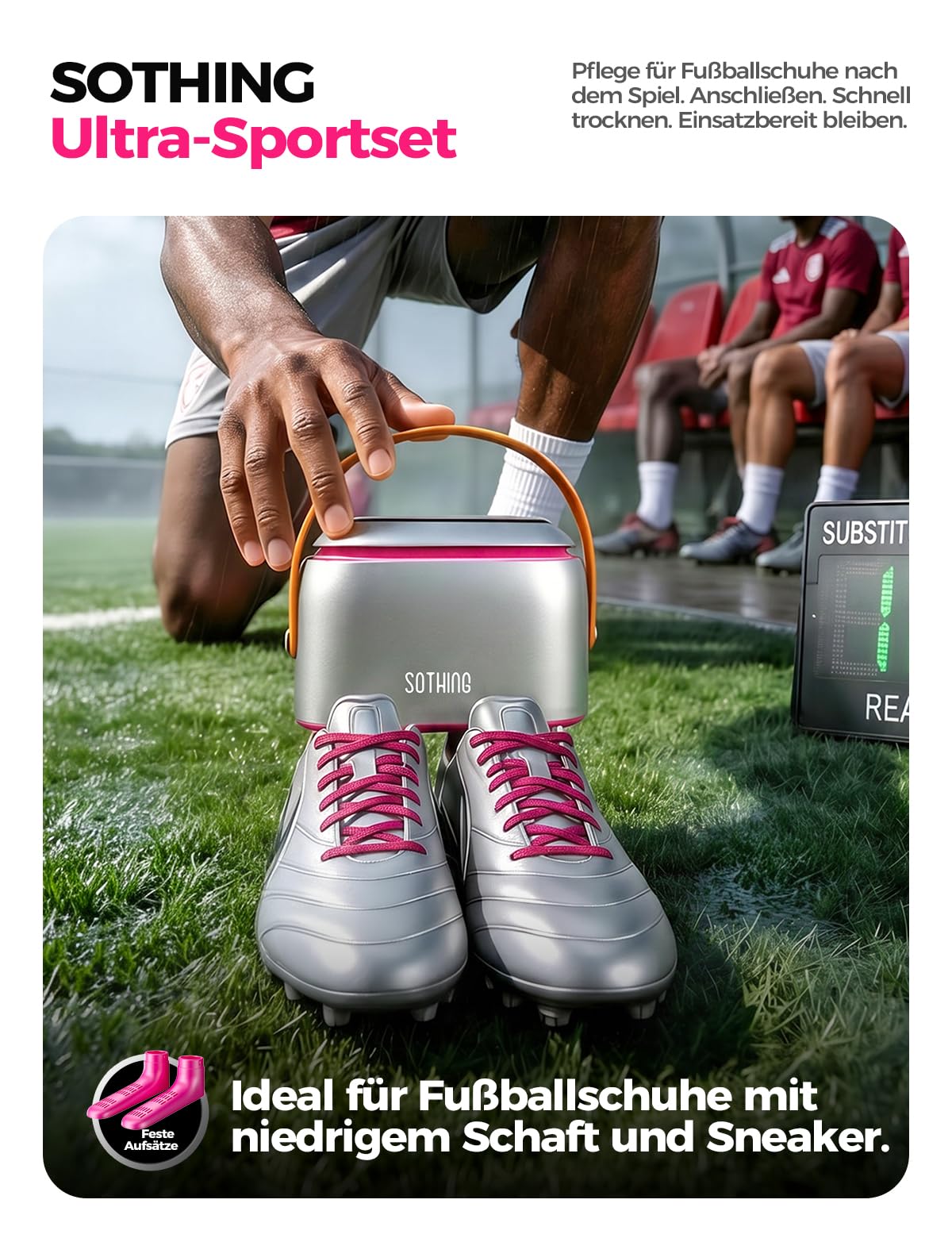 SOTHING Schuhtrockner elektrisch mit Ozon für Fussballschuhe und Stiefel