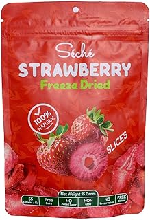 شرائح فراولة مجففة مجمدة وجبة خفيفة من الفواكه الطبيعية من سيش