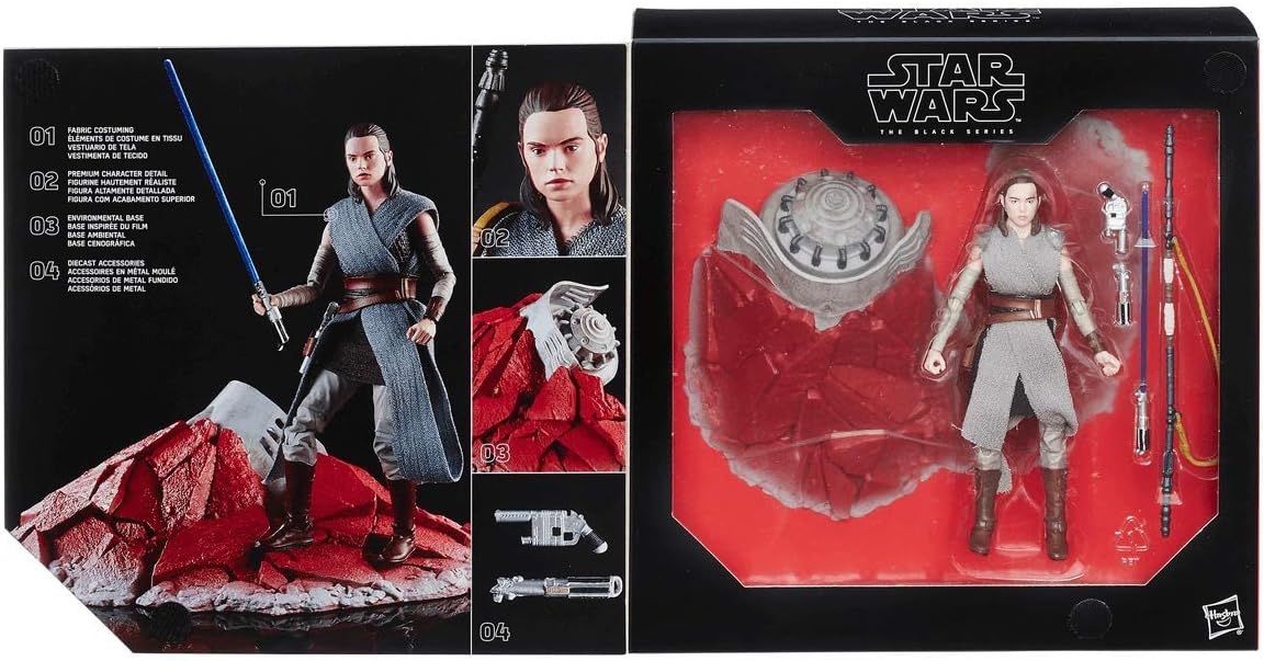 Star Wars The Black Series 6 inch Action Figure - Rey (Jedi Training) on Crait