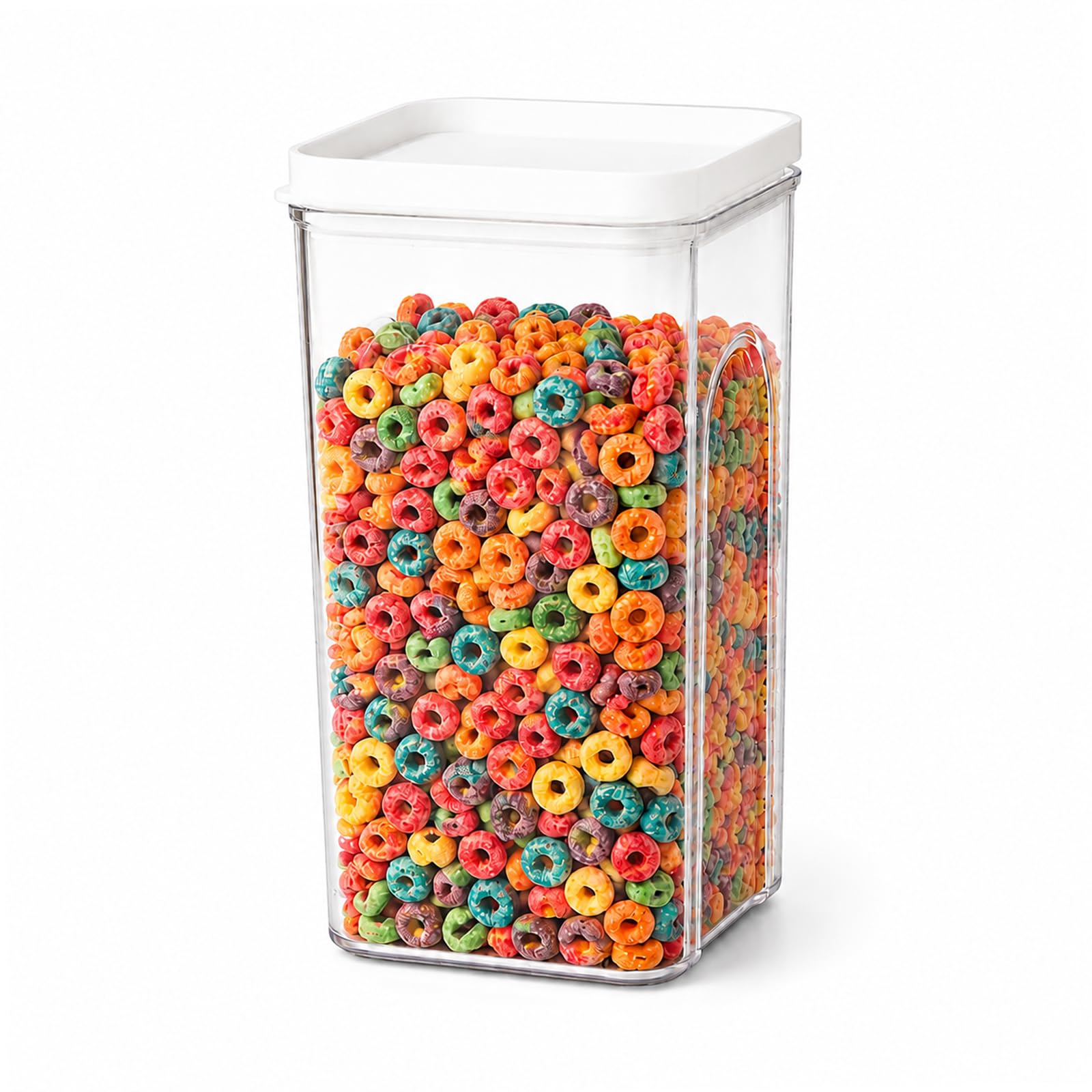 Barattolo Alimentare in Plastica con Coperchio (1500ml), Contenitore Ermetico per Alimenti, per Conservare Cereali, Farina, Chicchi di Caffè e Pasta