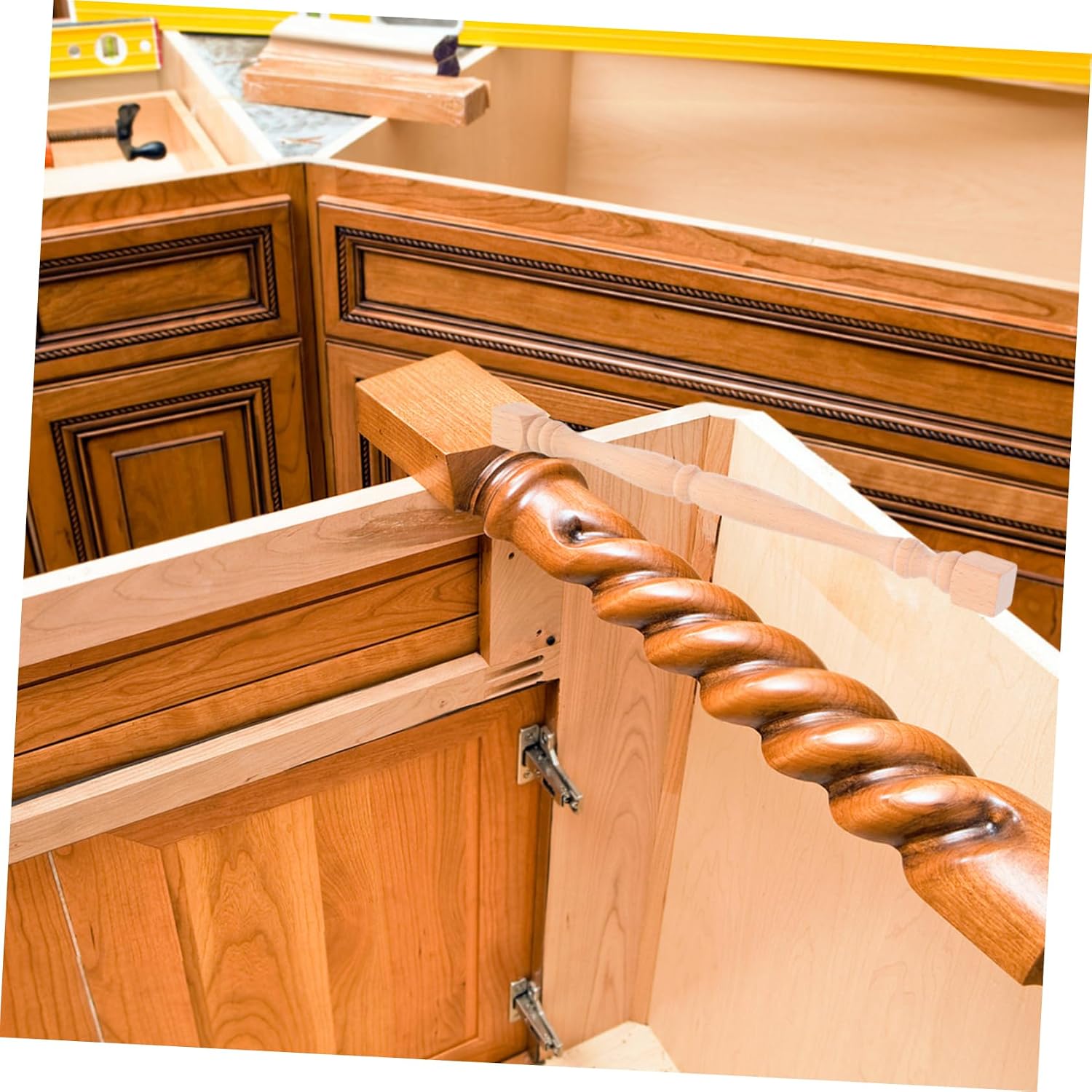 Unfinished Wooden Baluster Spindles for DIY Roman Column Staircase Decorative Staircase Rails Home Improvement