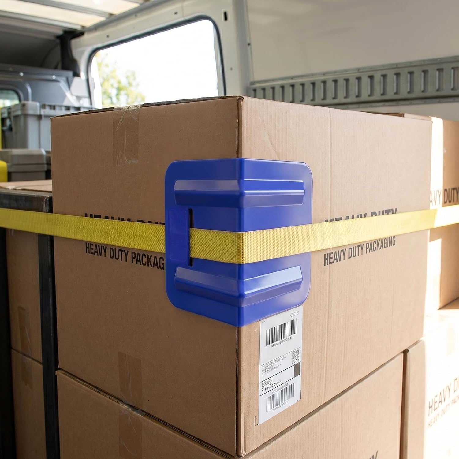 ANLULOAD Cargo Corner Protectors,12 * 8 * 8In, Edge Protectors Flatbed. | Chain, Ratchet Strap Plastic Corner Protectors for Cargo Load.20pack