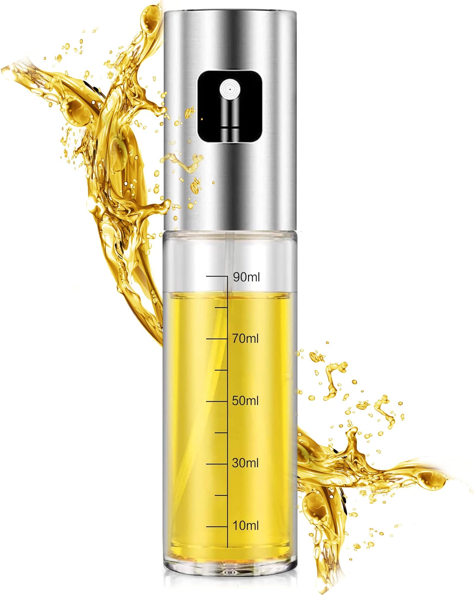 PORTENTUM Premium Oil Sprayer for Kitchen and Air Fryer 100ml Spray for Kitchen Leakproof Glass Oil with Dispenser Accessories for Deep Fryer No Oil