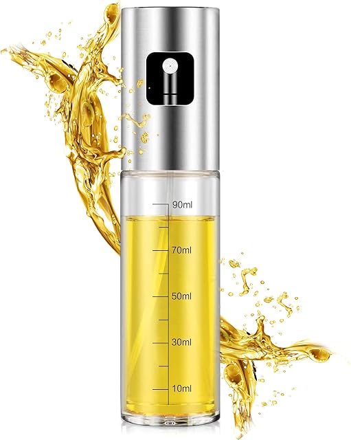 PORTENTUM Spray Premium Spray Spray Olej do Kuchenki i Frytkownicy Powietrza 100 ml, Spray Kuchenka Przeciwkapająca, Szklana Olejek z dozownikiem, Akcesoria Cosori Frytkownica Bez Oleju