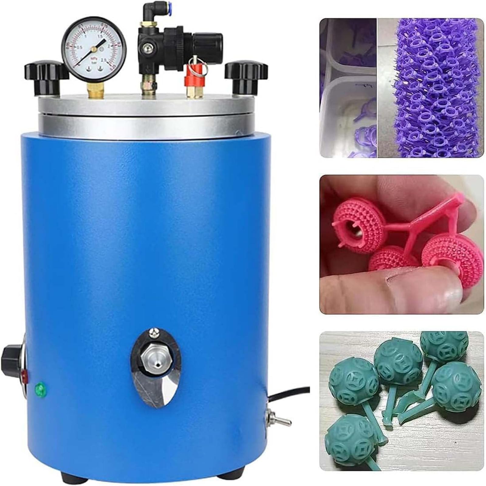 Wtryskiwacz wosku próżniowego 2,2 l, maszyna do wtrysku wosku o mocy 350 W, regulowana temperatura formowania wosku 0-110°C, narzędzie do formowania biżuterii z użyciem wtrysku wosku