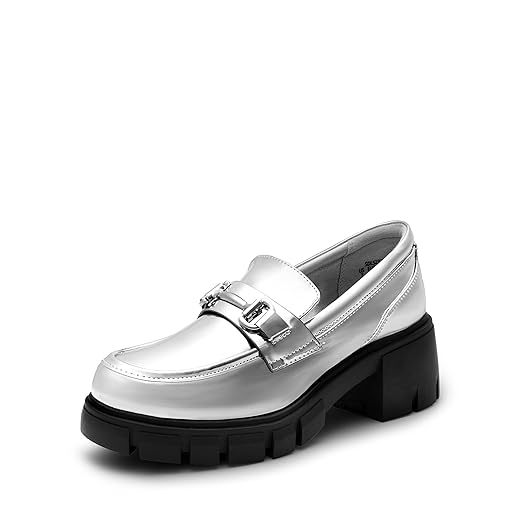 DREAM PAIRS Loafers for Women Platform Chunky Loafers Slip On Casual Shoes