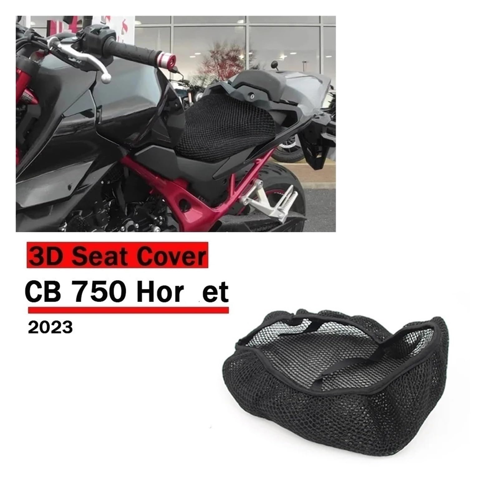 Motociclo Coprisedile Cuscino Per Hond&a CB750 Per Hornet 2023 Accessori CB 750 Sella Di Moto Proteggere Cuscino 3D A Nido D'ape Mesh Coperture