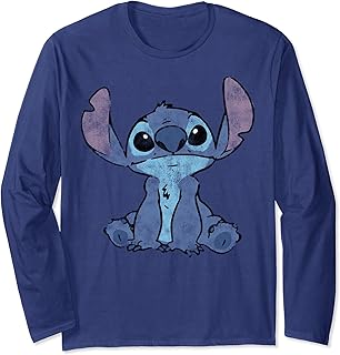 Lilo & Stitch Distressed Stitch Portrait Manga Larga