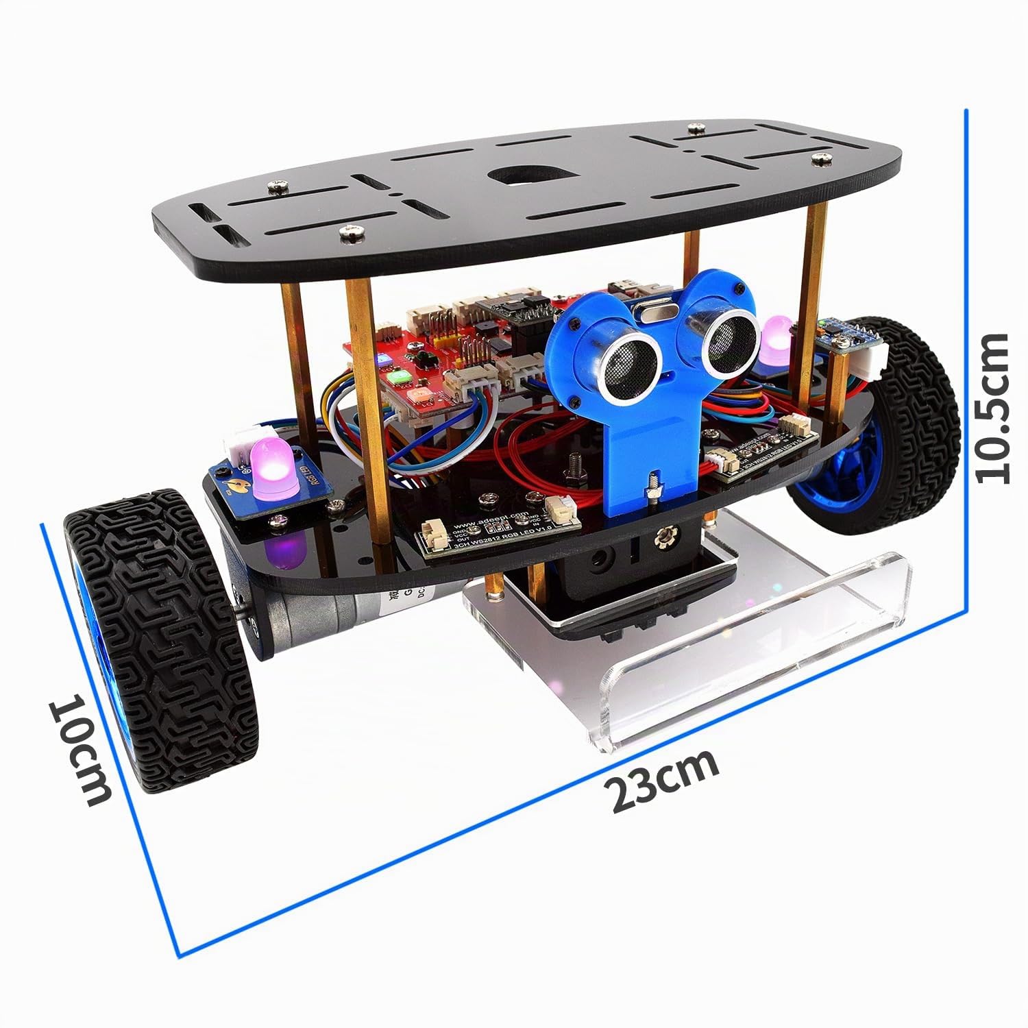 Adeept Kit auto robot autobilanciante (compatibile con Arduino DIE), kit di progetti STEM, kit robotica e ingegneria, set di programmazione, tracciamento linea, sensore ad ultrasuoni, telecomando