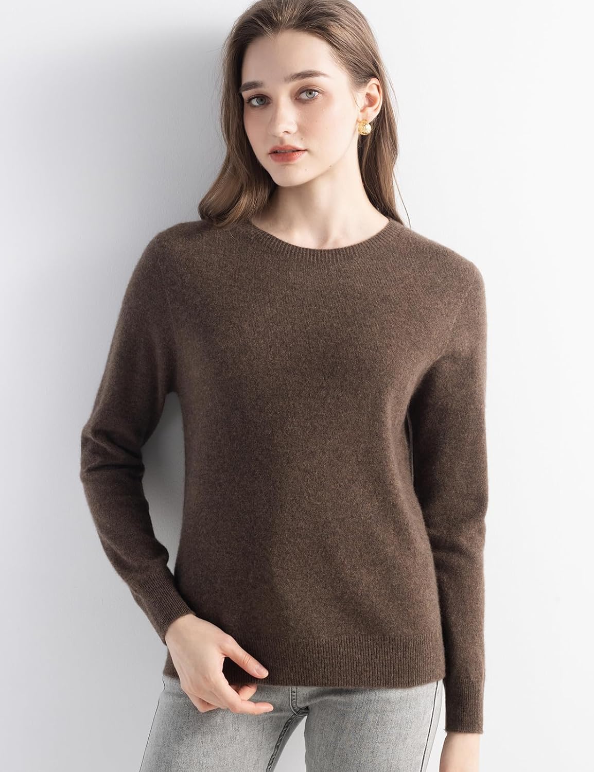 Chanyarn Women's 100% Pure Cashmere Sweater 2025 Fall Winter Crew Neck Long Sleeve Warm Soft Knitted Pullover - Image 3