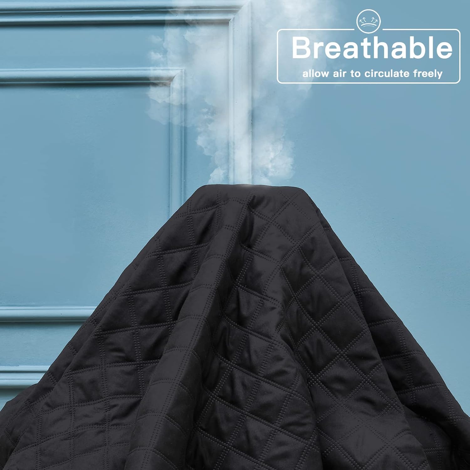 Mecerock Mattress Protector, Quilted Fitted Style, Queen, Waterproof, 18 Inches Deep Pocket, Washable, Black - Image 7