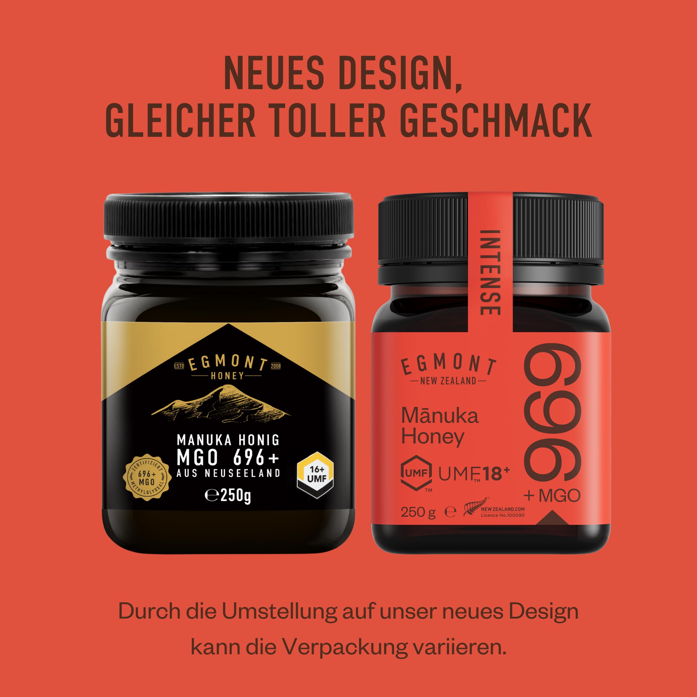 Egmont Honey Manuka-Honig MGO 696+, UMF 18+ aus Neuseeland (250 g)