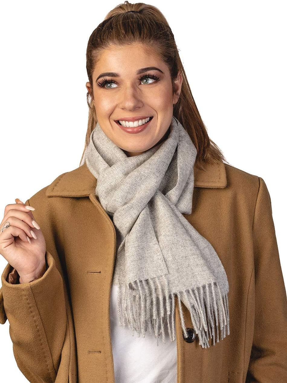 Inca Fashions - 100% Baby Alpaca Wool Scarf, Organic, Dye-Free, Ethically Sourced, Hypoallergenic - Unisex | 12 x 71 inches