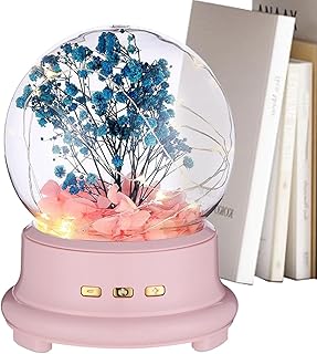 wqibq Eternal Flower - Altavoz inalámbrico con diseño de flores, color rosa