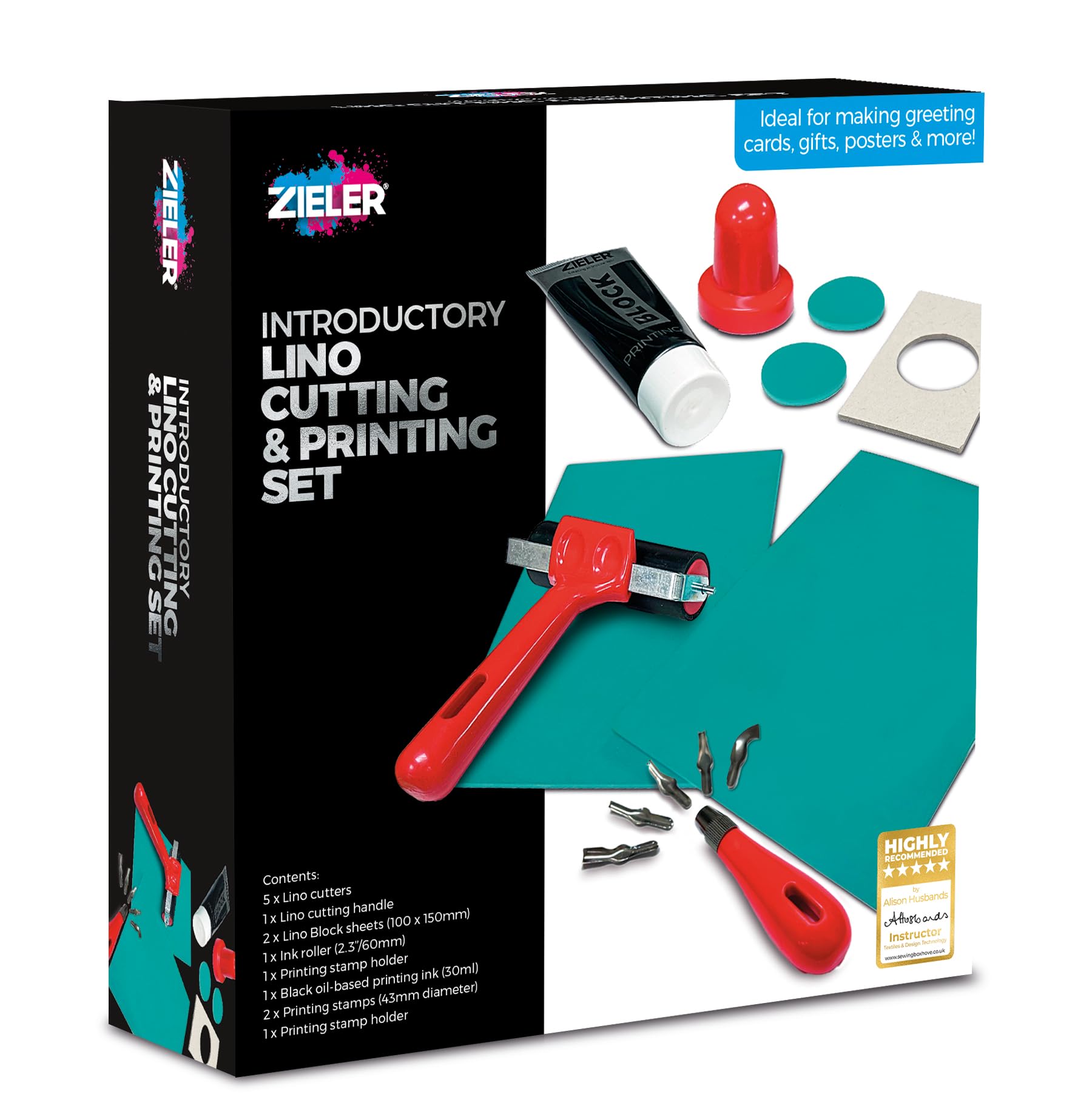 Zieler Introductory Lino Cutting & Printing Set | Ideal for Beginners | ®