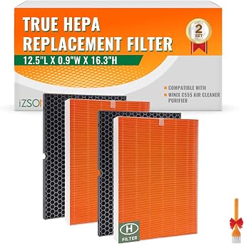 Compatible with Winix C555 Air Cleaner Purifier,116131 True HEPA Replacement Filter,H13 Grade True HEPA Filter,Compares to 116131 Filter I 2 Set