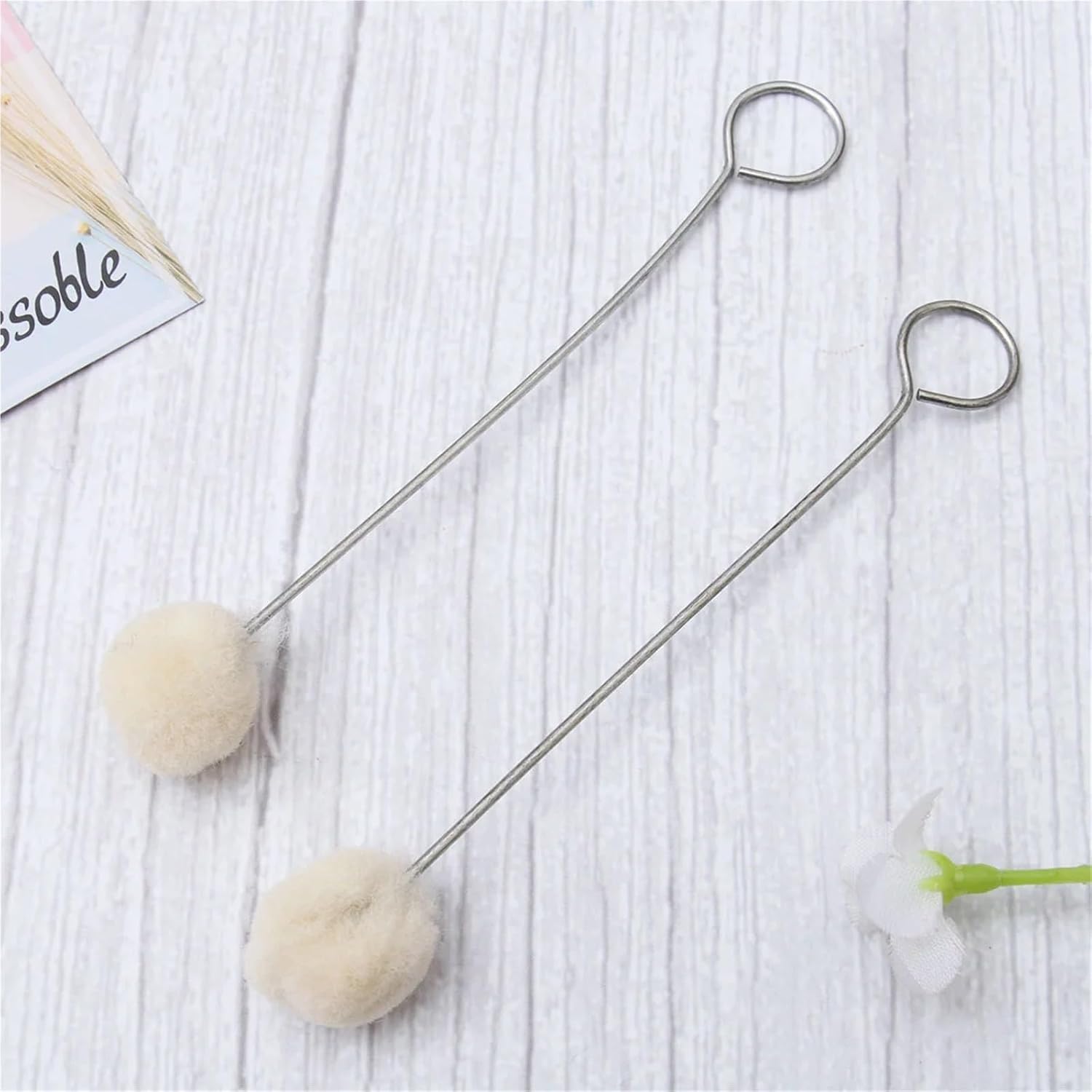 Wool Daubers 75Pcs Wool Ball Brush Leathercraft Daubers Applicator Tools for Shoe Edging Dye Conditioner