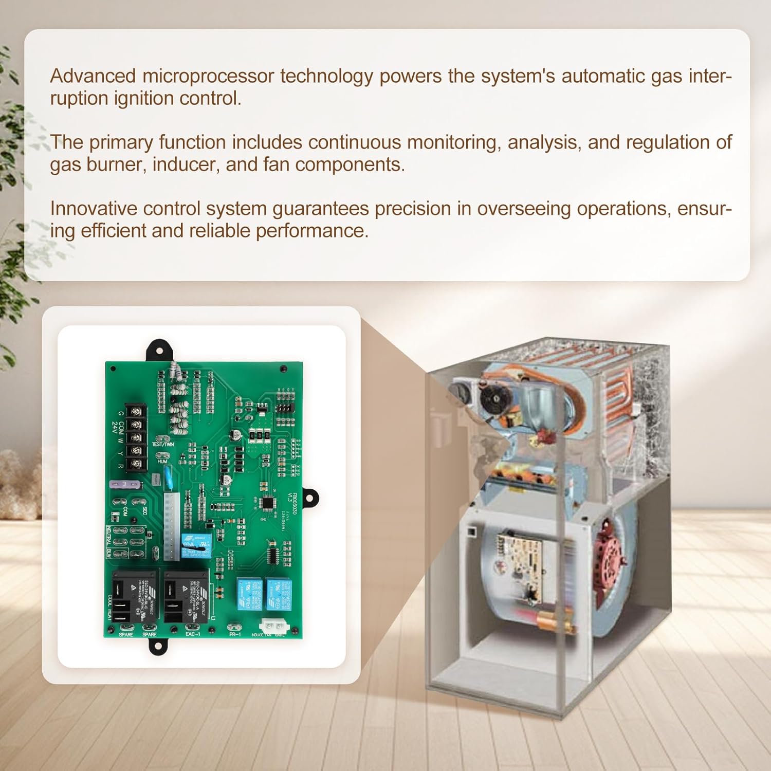 Furnace Control Circuit Board CEPL13043B-01 Replacement for Carrier Bryant Models HK42FZ013