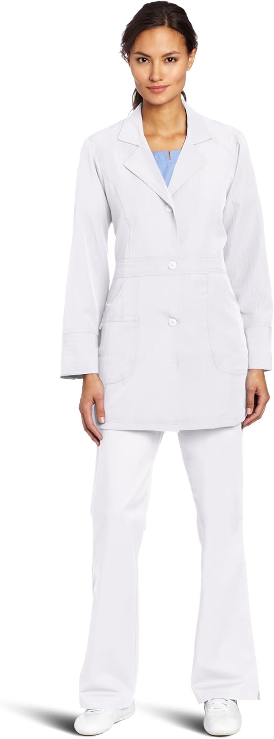 WonderWink Women's Scrubs Utility Girl Stretch Lab Coat: Medical Lab Coats: Clothing