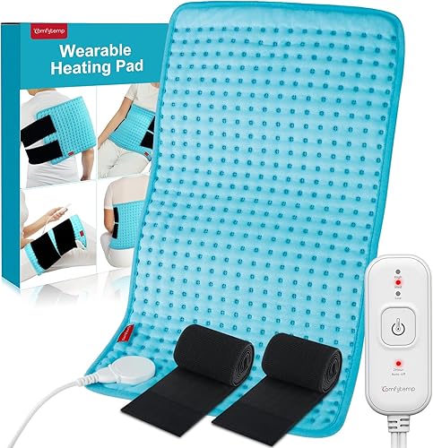 Miniatura 8 de Comfytemp Almohadilla térmica portátil para aliviar el dolor de espalda y calambres menstruales con 2 correas elásticas, almohadilla térmica