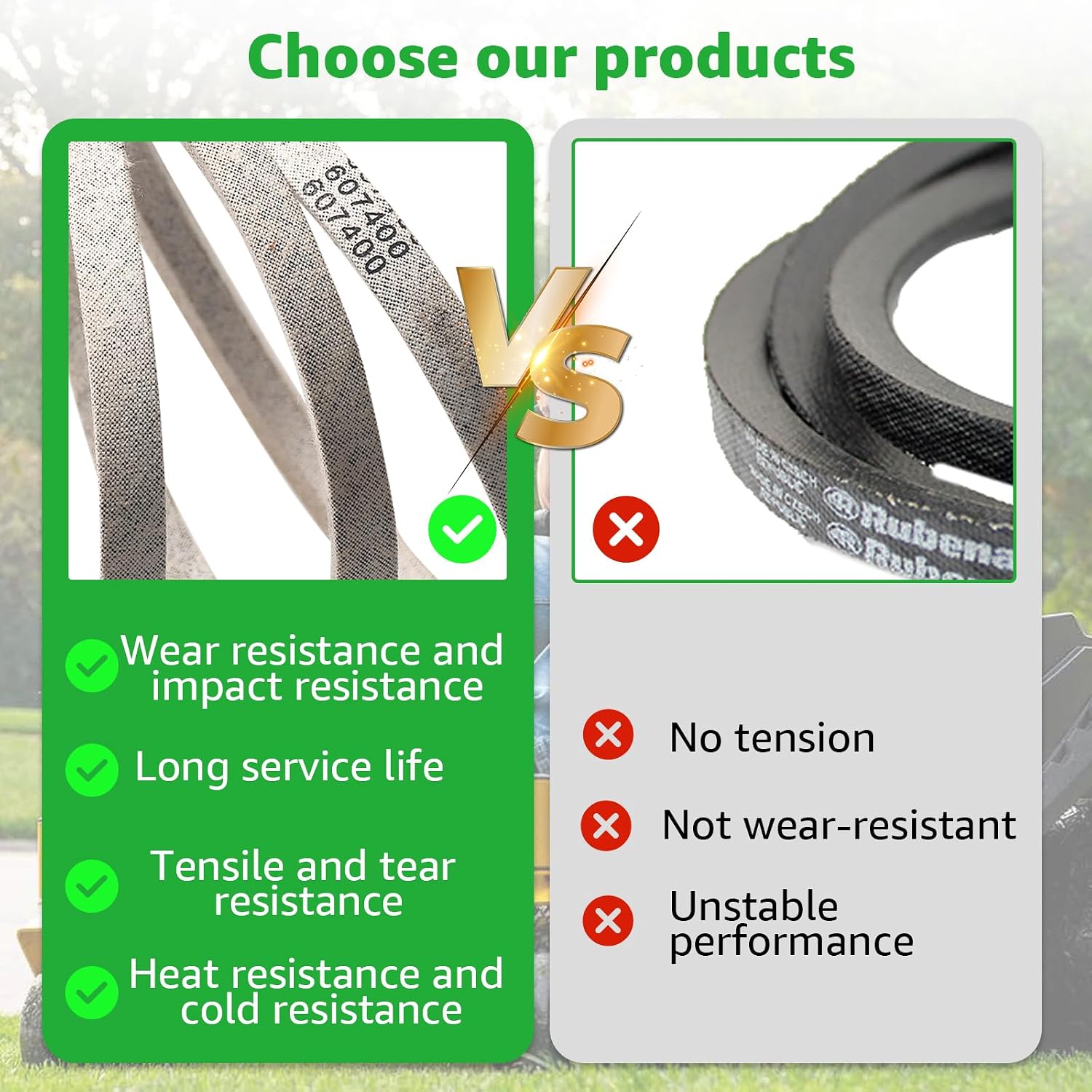 607400 Pump Drive Belt for Hustler Raptor SD SDX Lawn Mower Replaces 603907 | 50.75" x 1/2" Heavy Duty Deck Belt for Raptor Limited Zero-Turn Mowers, Premium Kevlar Aramid Cord
