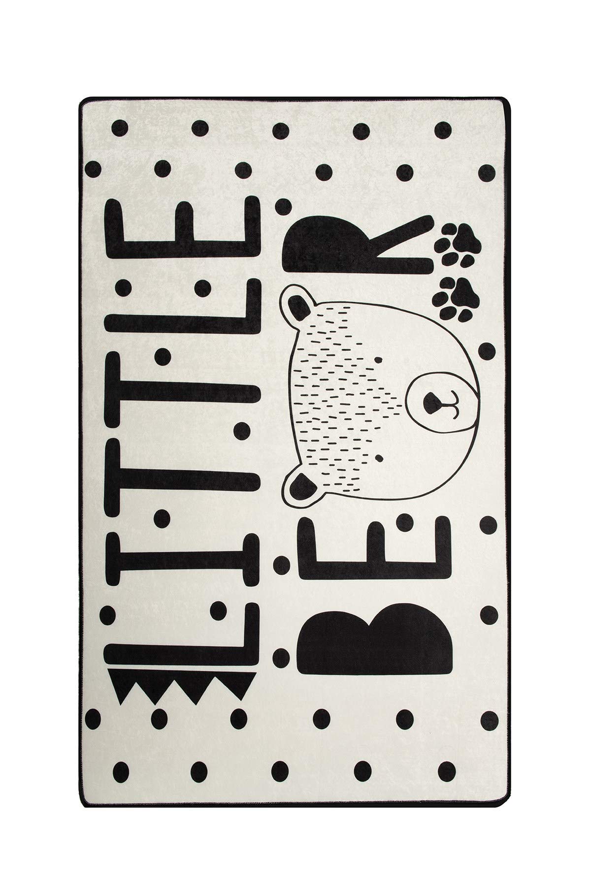 ALLMODE LITTLE BEAR Çocuk Odası Halısı, Beyaz, 100x160 cm