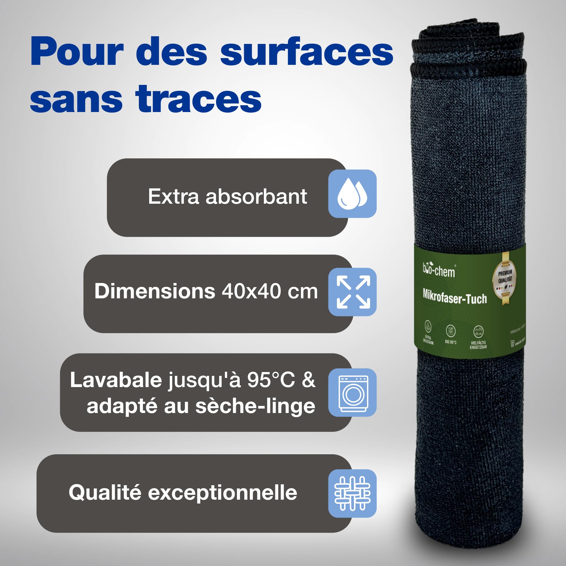 bio-chem Nettoyant four 1L + accessoires | Avec éponge, chiffon microfibres et pinceau - Dégraissant auto-nettoyant pour four, cuisine, barbecue
