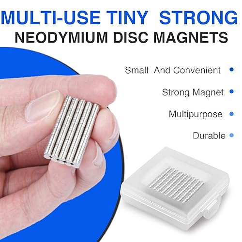 Miniatura 4 de TRYMAG Imanes pequeños, 360 imanes pequeños de tierras raras para pizarra blanca, mini imanes redondos de neodimio para nevera, oficina,