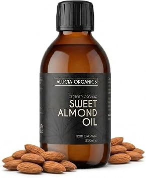 100% Pure Almond Oil for Face, Hair & Body 250 ml - Sweet Almond Oil Rich in Vitamin E   Natural, Cold-Pressed & Unrefined, Skin Hydrating - Certified Organic & Cruelty-Free for Daily Skin Use