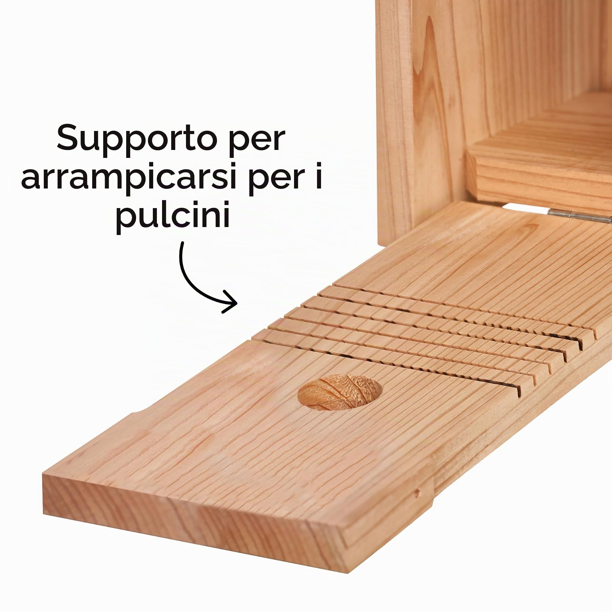 Little Birds - Casetta per uccelli in legno massiccio per telecamera lampeggiante, senza elettricità/cavo necessario, protezione contro gatti e picchi, incubatrice, casetta per uccelli