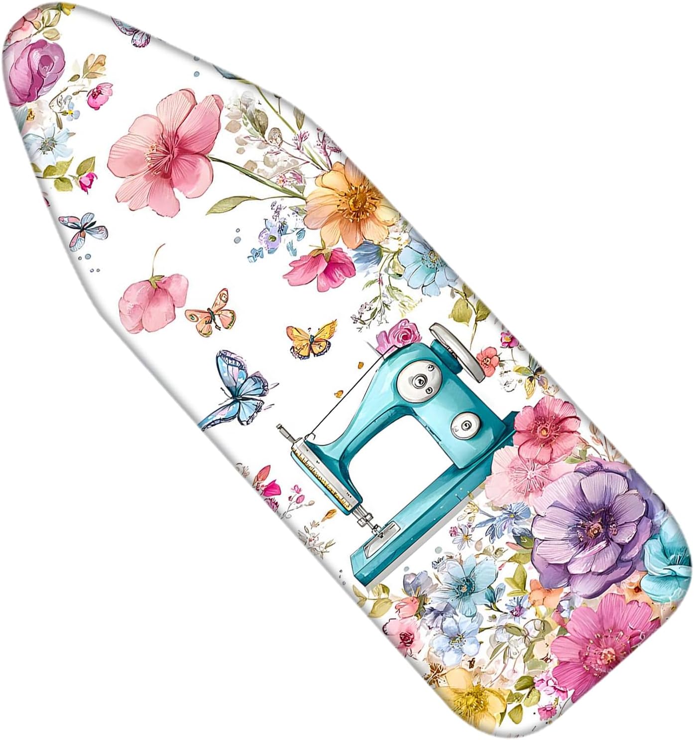 Nuxovilar Ironing Board Cover Needle Cotton 15x54 Inches | Ironing Board Cover and Pad Floral Design Needle Cotton for Living Room, Laundry Area, Guest Room
